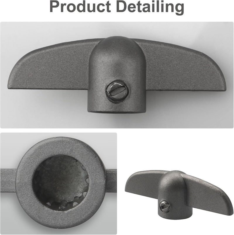 VIDABTE T-Handle Crank for Andersen Casement Windows, 3/8 in Tee Handle Casement Operator, Butterfly Wing Nut T-Handles (2 pcs) - Image 4